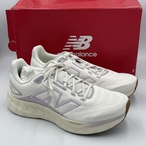 New Balance Fresh Foam 680 v8 White Purple Women's Sz 11 W680ST8 Running Shoes